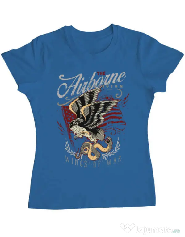 Tricou ADLER dama Wings of war Albastru azuriu
