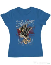 Tricou ADLER dama Wings of war Albastru azuriu