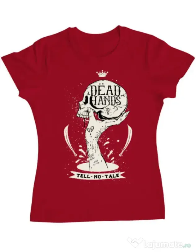 Tricou ADLER dama Dead hands Rosu