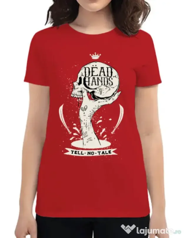 Tricou ADLER dama Dead hands Rosu