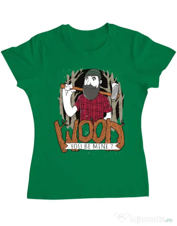 Tricou ADLER dama Wood you be mine Verde mediu