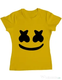 Tricou ADLER dama Marshmello Galben