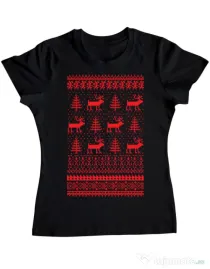 Tricou ADLER dama Reindeers Negru