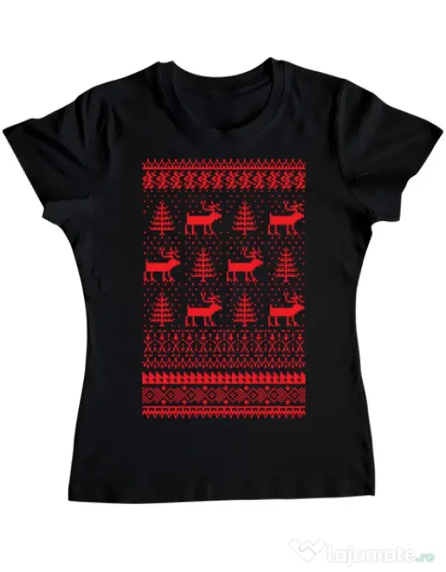 Tricou ADLER dama Reindeers Negru