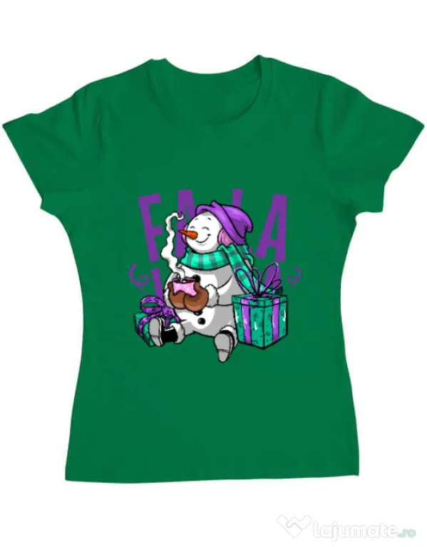 Tricou ADLER dama Christmas Carol Verde mediu