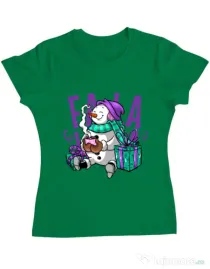 Tricou ADLER dama Christmas Carol Verde mediu