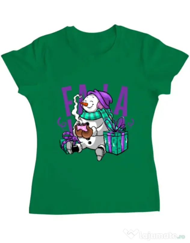Tricou ADLER dama Christmas Carol Verde mediu