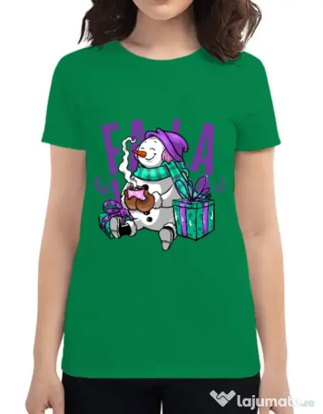 Tricou ADLER dama Christmas Carol Verde mediu