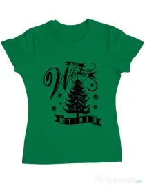 Tricou ADLER dama Winter time Verde mediu