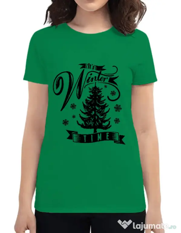 Tricou ADLER dama Winter time Verde mediu