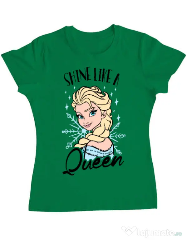Tricou ADLER dama Shine like a queen Verde mediu