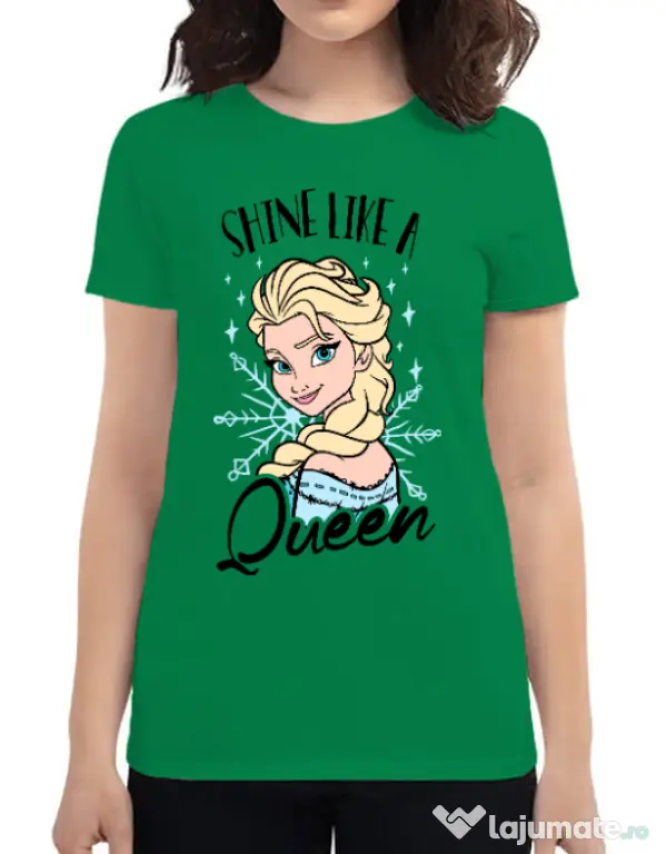 Tricou ADLER dama Shine like a queen Verde mediu