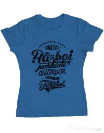 Tricou ADLER dama Pace si razboi Albastru azuriu