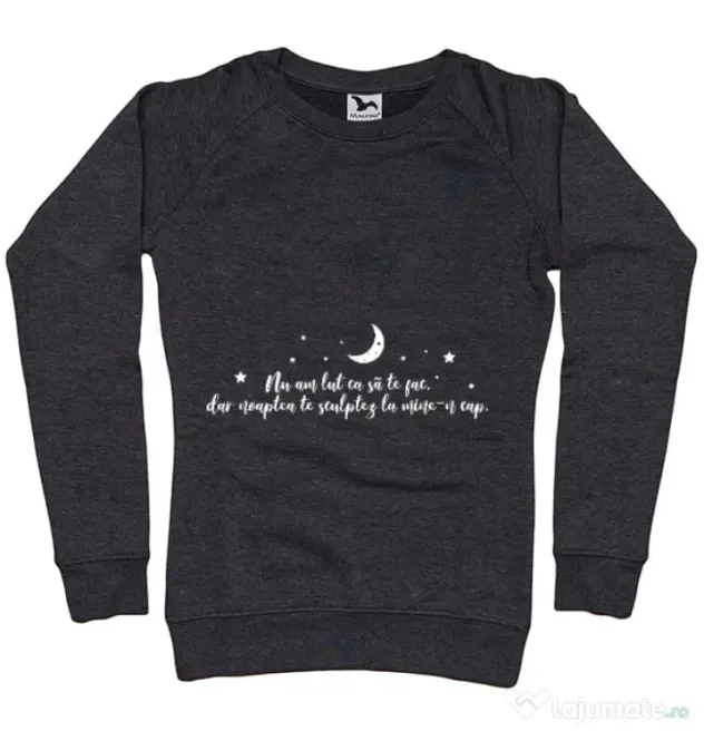 Bluza ADLER dama Nu am lut Negru melanj