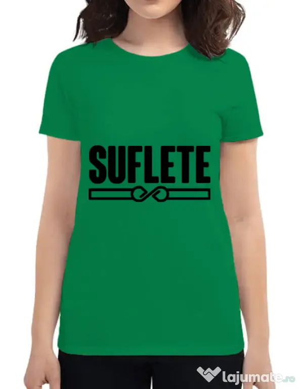 Tricou ADLER dama Suflete Verde mediu