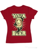 Tricou ADLER dama Yoga beer Rosu