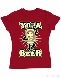 Tricou ADLER dama Yoga beer Rosu