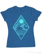 Tricou ADLER dama Mountain Albastru azuriu