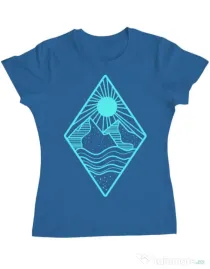 Tricou ADLER dama Mountain Albastru azuriu