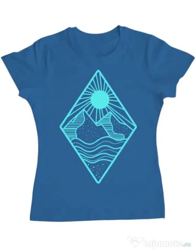 Tricou ADLER dama Mountain Albastru azuriu