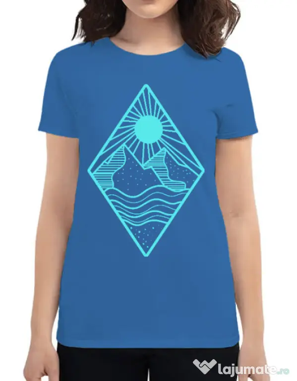 Tricou ADLER dama Mountain Albastru azuriu