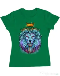 Tricou ADLER dama Lion king Verde mediu