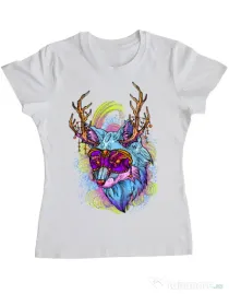 Tricou ADLER dama Wolf Alb
