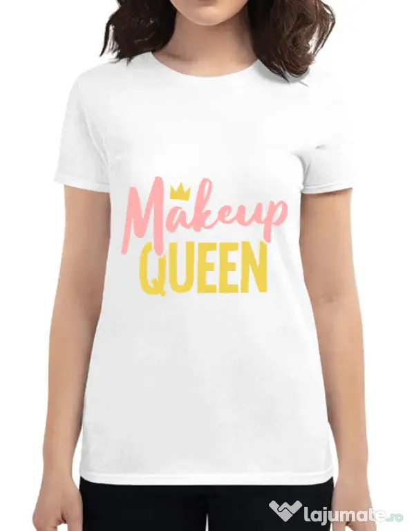 Tricou ADLER dama Makeup queen Alb