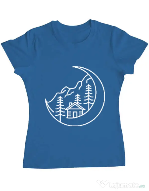 Tricou ADLER dama Moon life Albastru azuriu