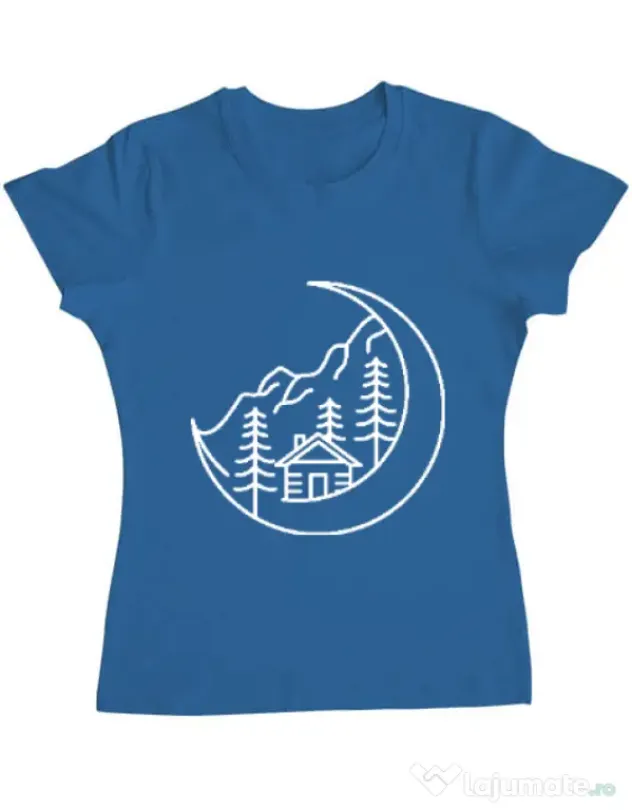 Tricou ADLER dama Moon life Albastru azuriu
