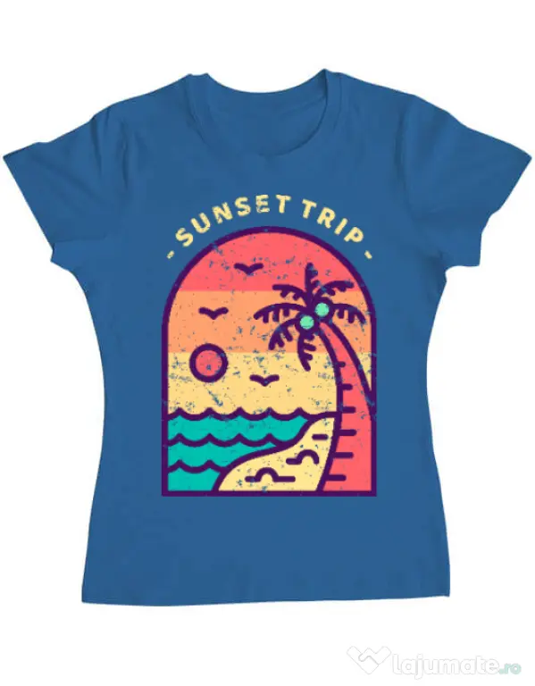 Tricou ADLER dama Sunset trip Albastru azuriu