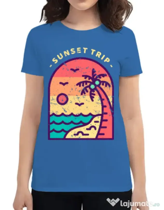 Tricou ADLER dama Sunset trip Albastru azuriu
