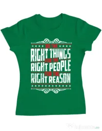 Tricou ADLER dama Do the right things Verde mediu