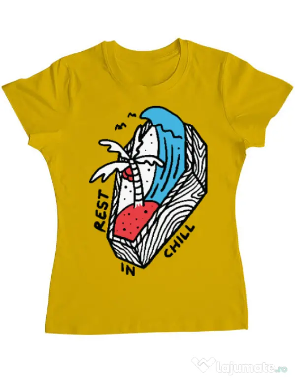 Tricou ADLER dama Rest in chill Galben