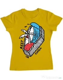 Tricou ADLER dama Rest in chill Galben