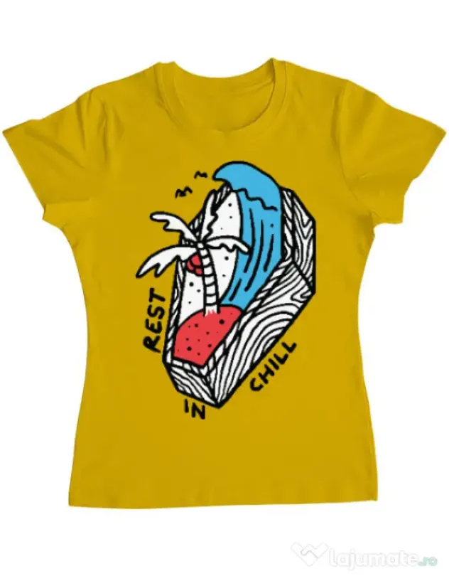 Tricou ADLER dama Rest in chill Galben