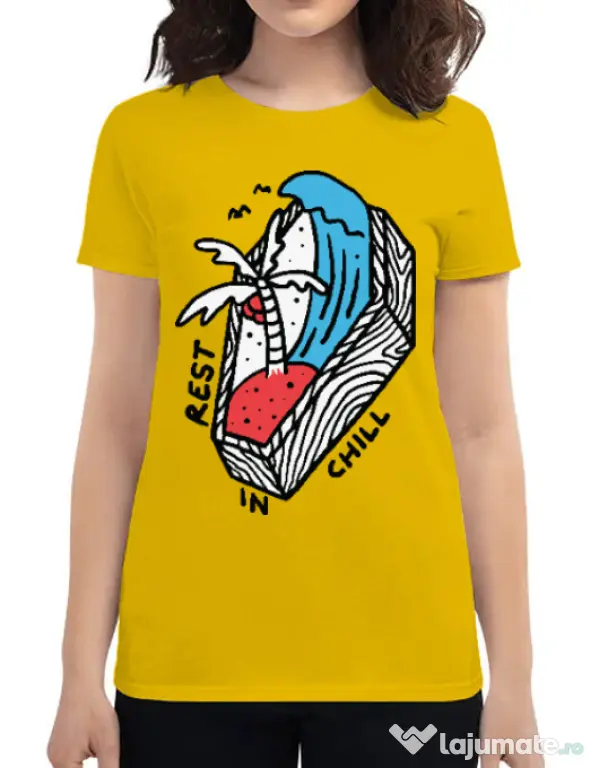 Tricou ADLER dama Rest in chill Galben