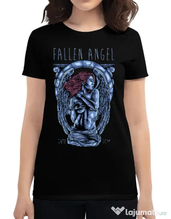 Tricou ADLER dama Fallen angel Negru