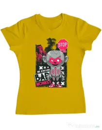 Tricou ADLER dama Bad monkey Galben