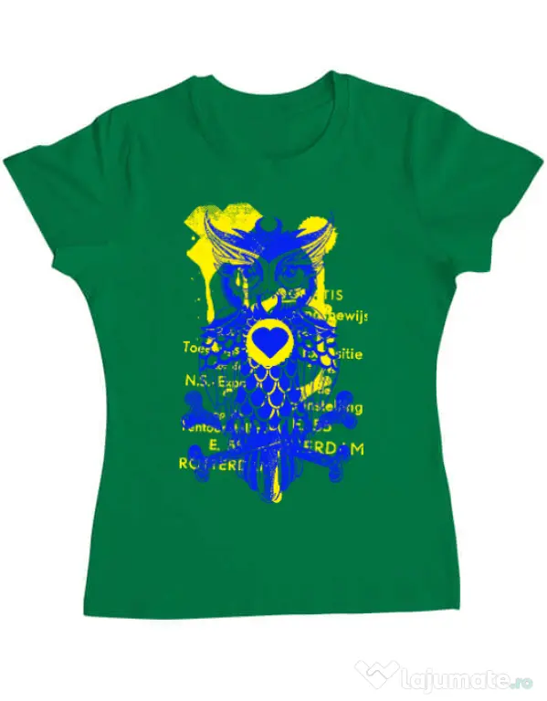 Tricou ADLER dama Owl Verde mediu