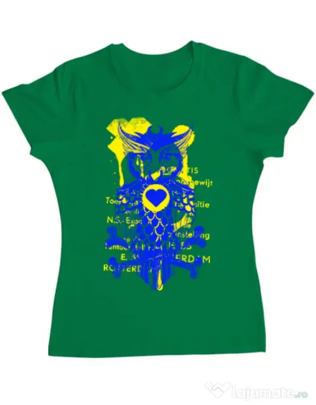 Tricou ADLER dama Owl Verde mediu