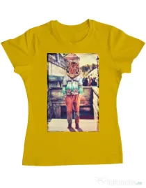 Tricou ADLER dama Tiger head Galben