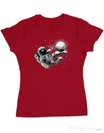 Tricou ADLER dama Football kick Rosu