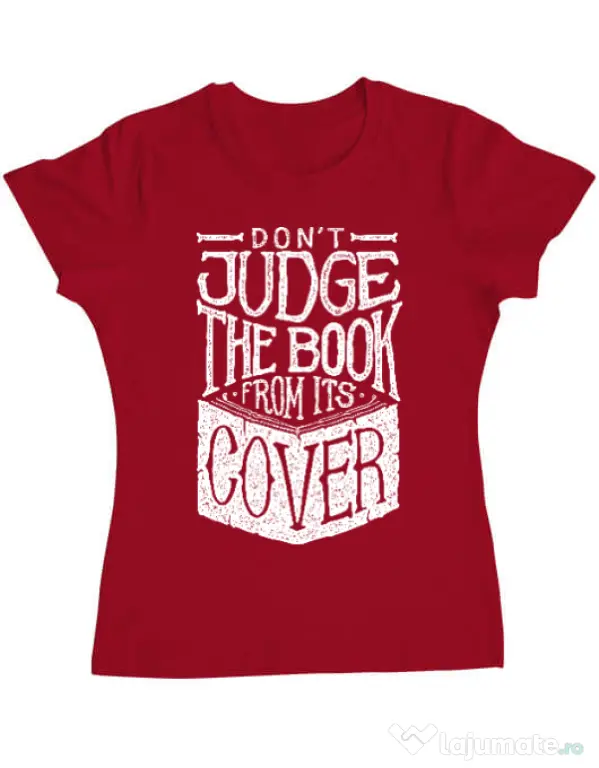 Tricou ADLER dama Book cover Rosu