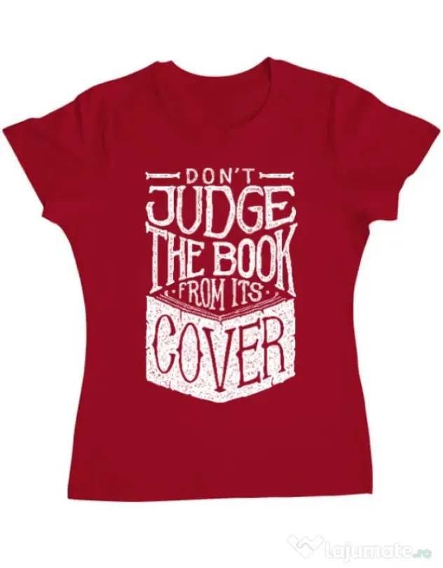 Tricou ADLER dama Book cover Rosu