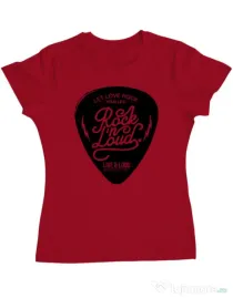 Tricou ADLER dama Rock n loud Rosu