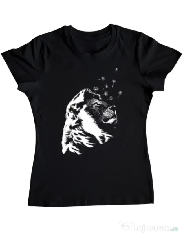 Tricou ADLER dama Dande lion Negru