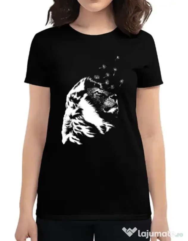 Tricou ADLER dama Dande lion Negru