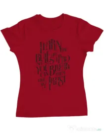 Tricou ADLER dama Learn the rules Rosu