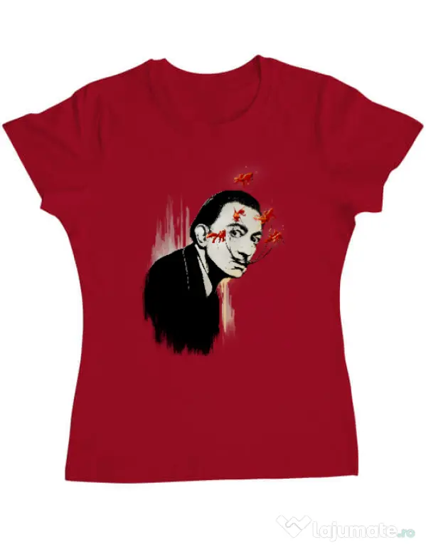 Tricou ADLER dama Lift that moustache Rosu